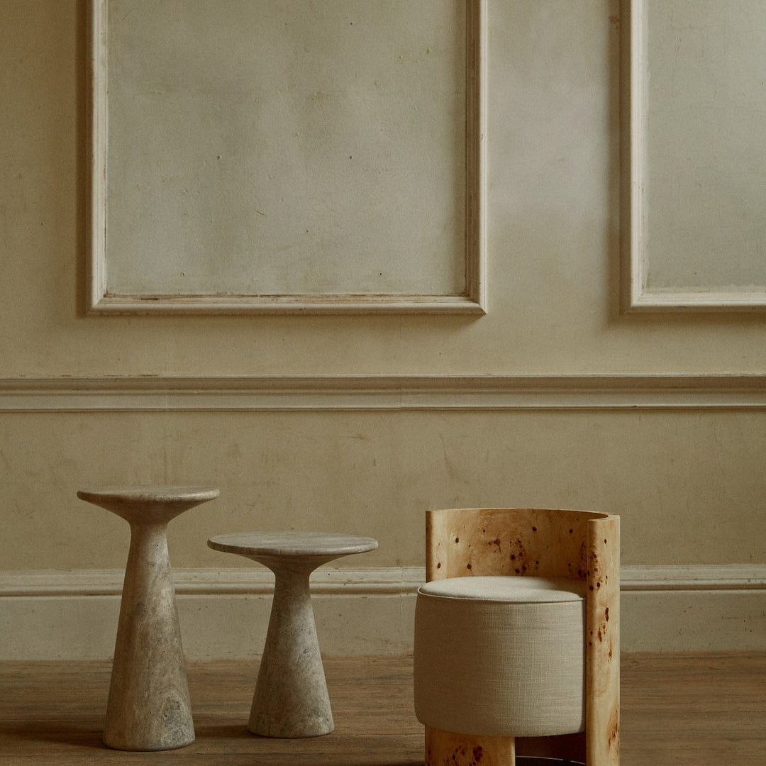 Juno Medium Travertine Side Table