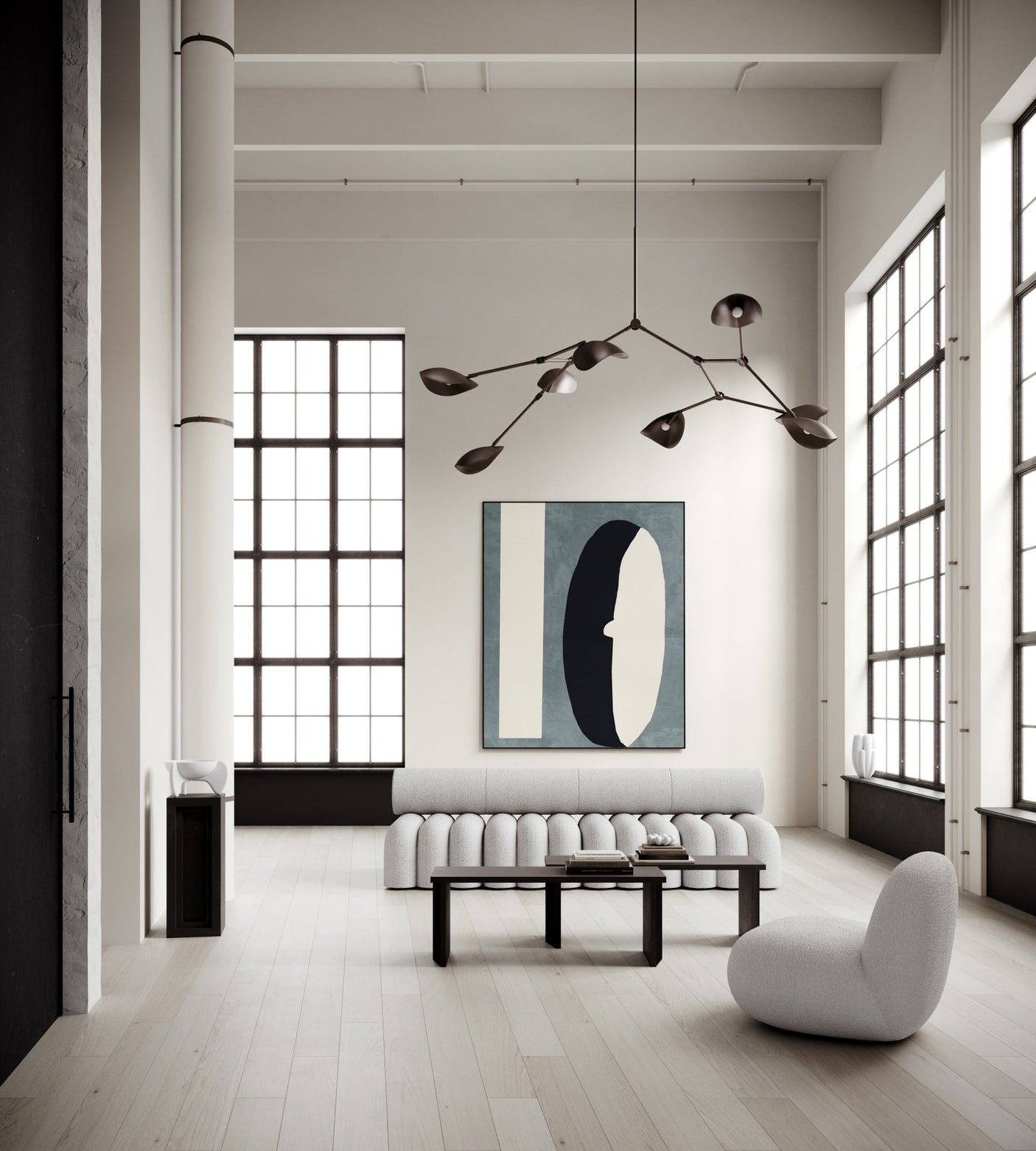 Stingray Chandelier, Grande - Bronze