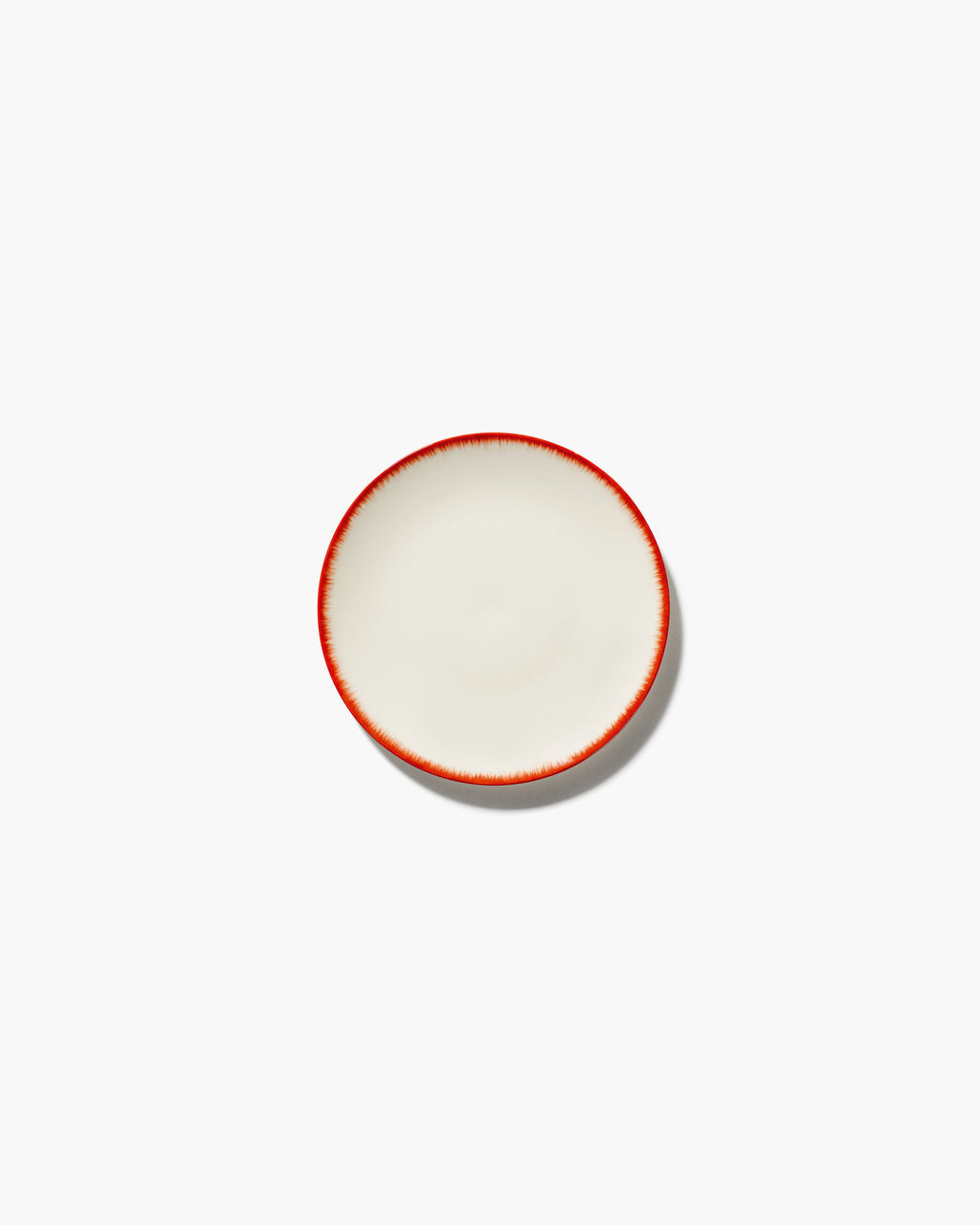 Dessert Plate White/Red Variation 2 De Collection