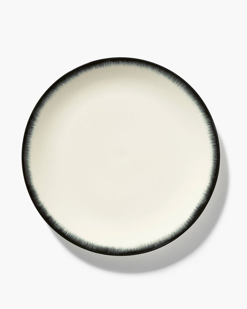 Dinner Plate White/Black Dé - Variation 3