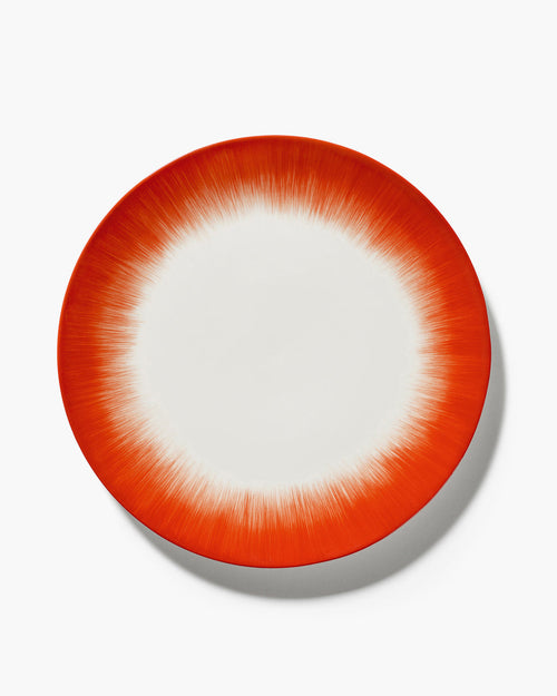 Dinner Plate White/Red Dé - Variation 5
