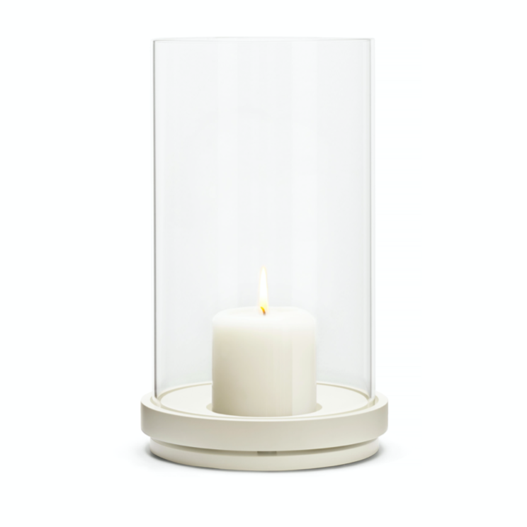 Candle Holder White Lacquered