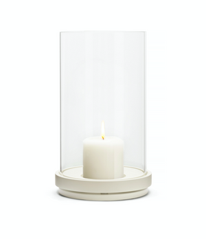 Candle Holder White Lacquered