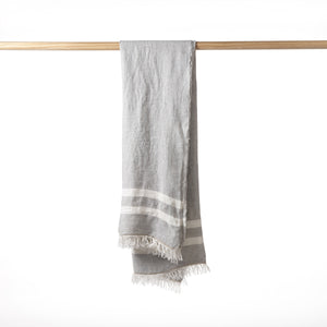 The Belgian Towel Gray Stripe